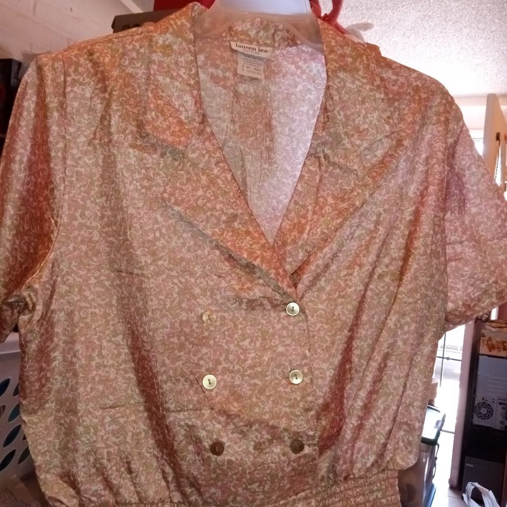 Women's Lauren Lee Polyester Blouse Size Medium Petite